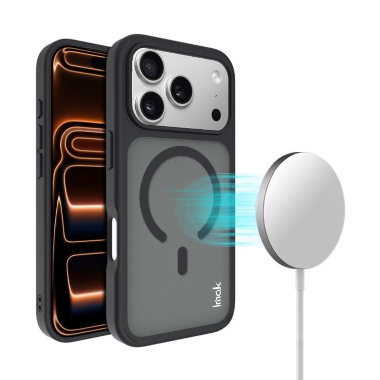 For iPhone 17 Pro Max imak UX-9C Series Magnetic Shockproof PC + TPU Phone Case(Black) - Immagine 1
