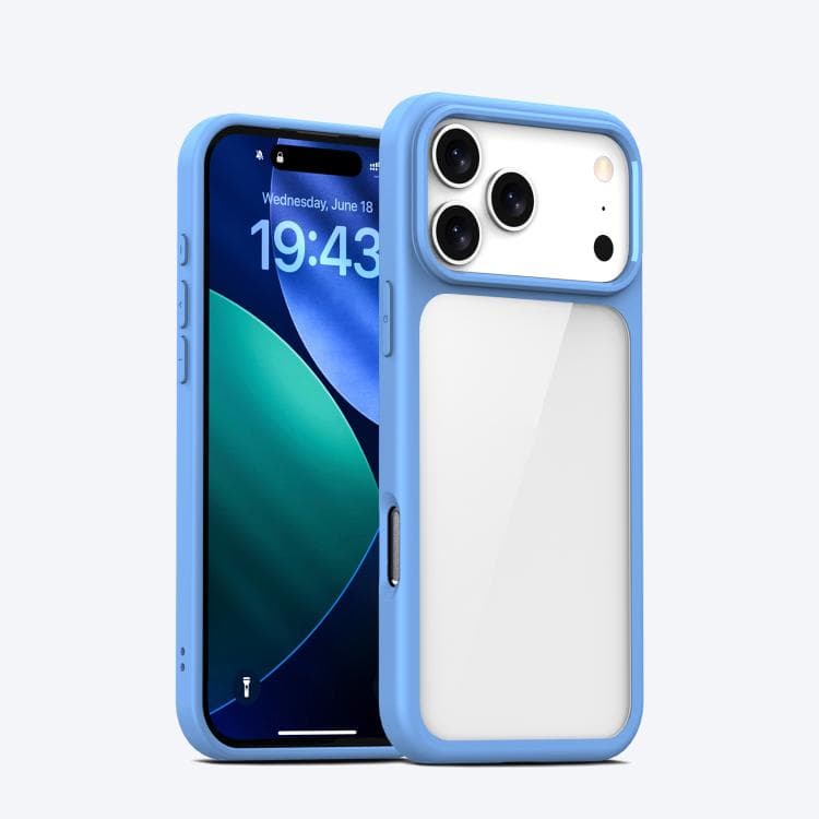 For iPhone 17 Pro Max iPAKY Bright Color Series Shockproof PC+TPU Phone Case(Blue) - Immagine 1
