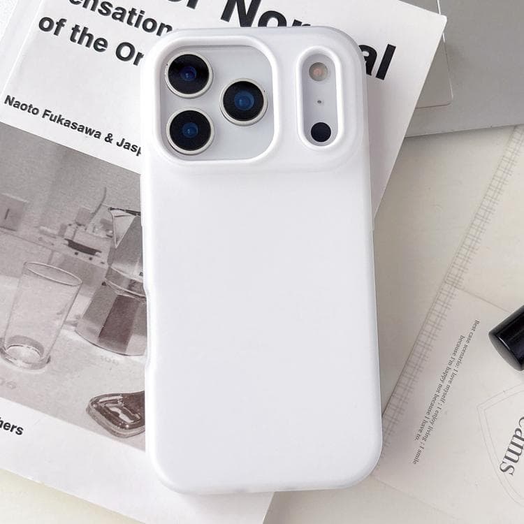For iPhone 17 Pro Max Jelly Color Matte Feel PC Hybrid TPU Phone Case(White) - Immagine 1