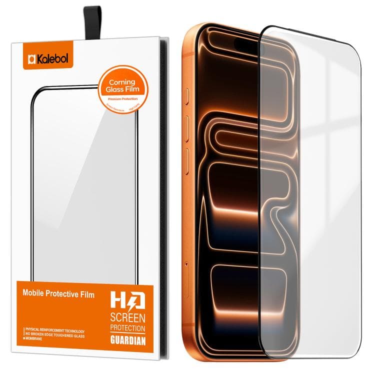 Per iPhone 17 Pro Max Kalebol Vetro Corning Schermo Stampato HD Super Forte Film in Vetro Temperato Elettroplaccato - Immagine 1