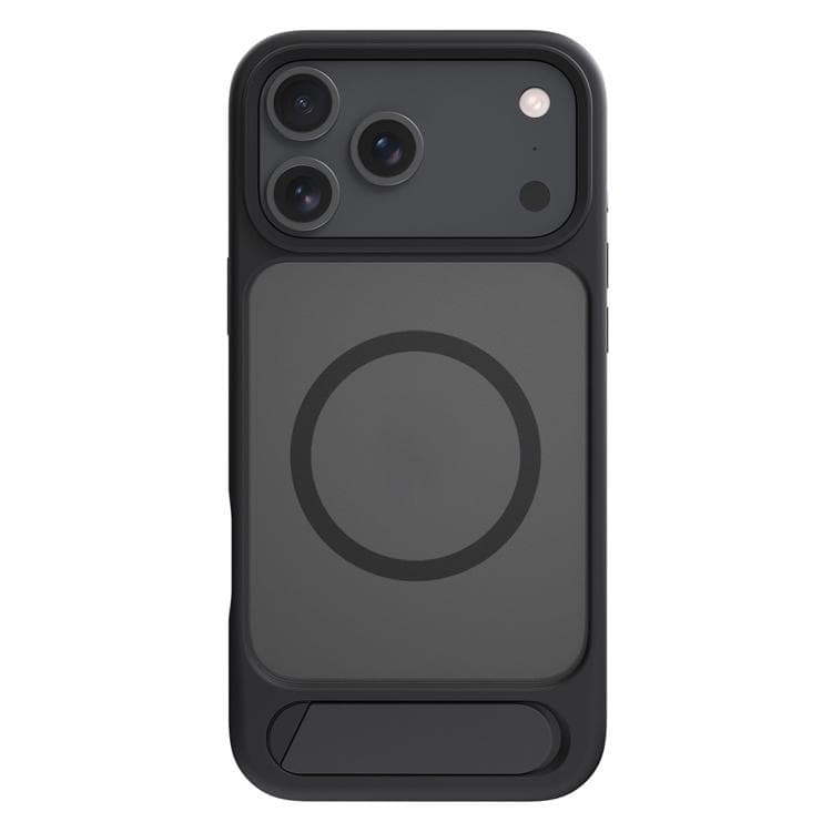 For iPhone 17 Pro Max Kalebol MagSafe Invisible Tilt Holder PC Hybrid TPU Case(Black) - Immagine 1