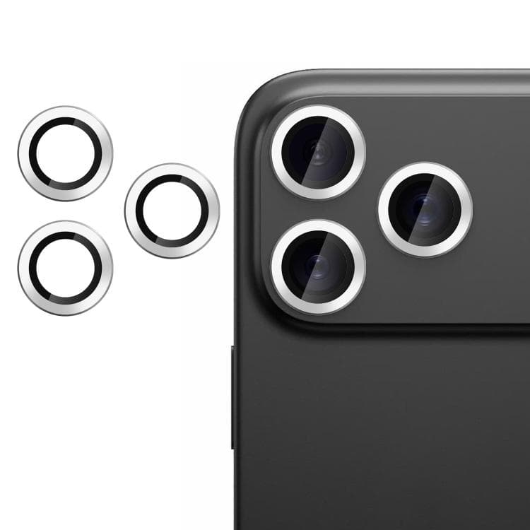 For iPhone 17 Pro Max Kalebol No Flicker Ultra-Thin Individual Camera Lens Tempered Glass Film(Silver) - Immagine 1