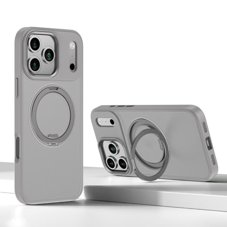 For iPhone 17 Pro Max Kalebol Rotating Magnetic Holder MagSafe Phone Case(Gray) - Immagine 1