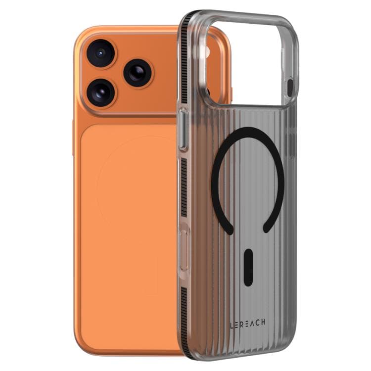For iPhone 17 Pro Max LeReach TOC Icicle Series Ice Mist Double-Sided Non-Slip Magnetic Phone Case(Black) - Immagine 1