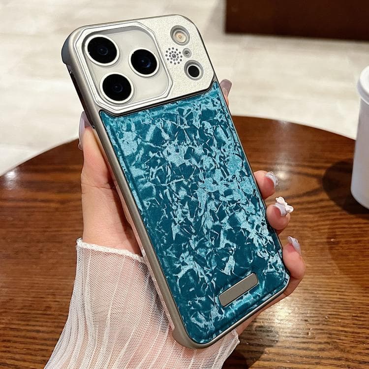 For iPhone 17 Pro Max Magnetic 3D Illusory Color Leather Texture Phone Case(Blue) - Immagine 1