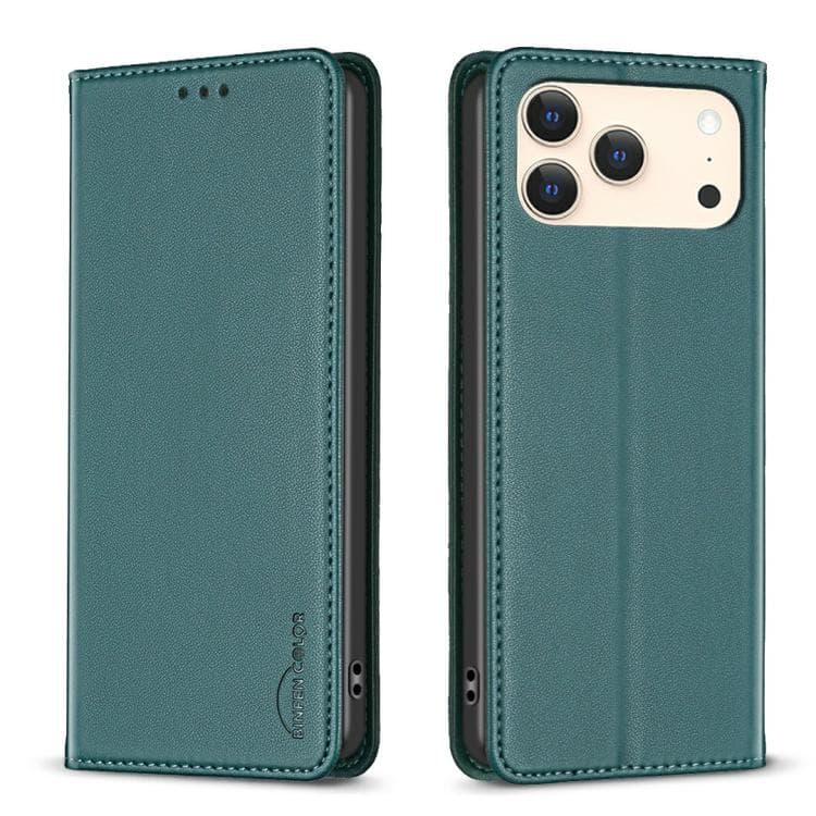For iPhone 17 Pro Max Magnetic Leather Phone Case(Green) - Immagine 1