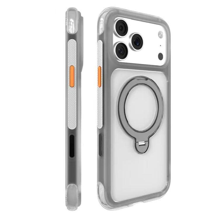 For iPhone 17 Pro Max Mutural ArtShield Series Magnetic Holder Phone Case(Gray) - Immagine 1