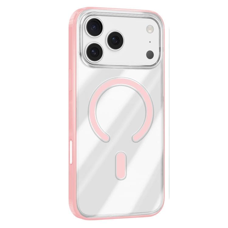 For iPhone 17 Pro Max Mutural Soft Mist Series MagSafe PC Hybrid TPU Phone Case(Pink) - Immagine 1