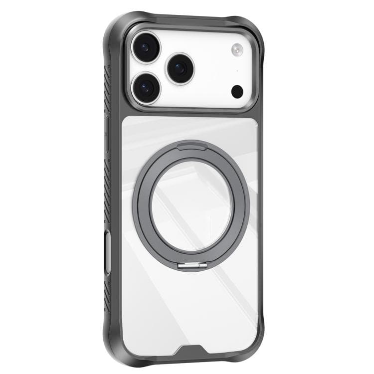For iPhone 17 Pro Max Mutural Xuan Armor Series MagSafe Magnetic Holder Phone Case(Dark Grey) - Immagine 1
