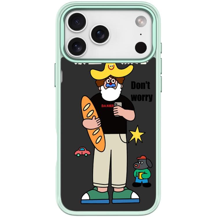 For iPhone 17 Pro Max Not Anxiety Pattern Magnetic Phone Case(Light Green) - Immagine 1