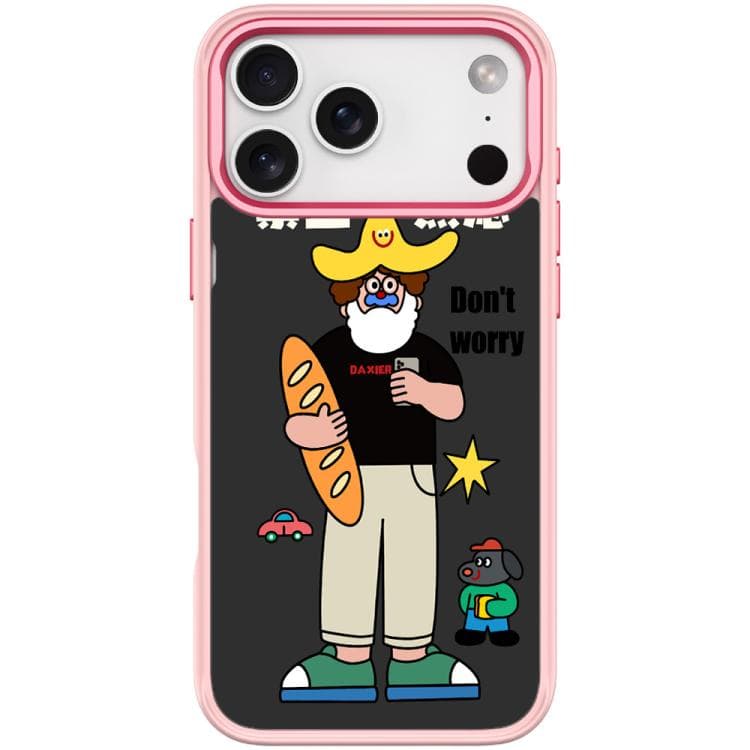 For iPhone 17 Pro Max Not Anxiety Pattern Magnetic Phone Case(Pink) - Immagine 1