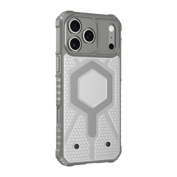 For iPhone 17 Pro Max Overcome Gen 4th UAD Series PC TPU Magnetic Phone Case(Grey) - Immagine 1