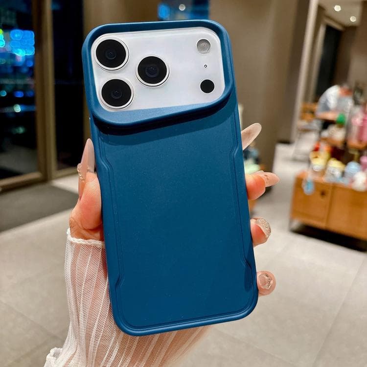 For iPhone 17 Pro Max Slim Waist Design Soft TPU Shockproof Phone Case(Dark Blue) - Immagine 1