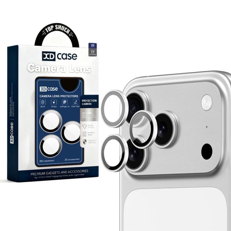 For iPhone 17 Pro Max XDcase AF + AR Hawkeye Camera Lens Protector with Alignment Tool(Silver) - Immagine 1