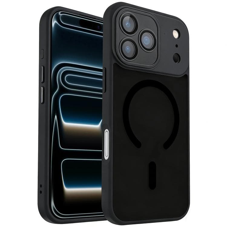 For iPhone 17 Pro Max XDcase Skin Feel Magnetic Frosted Phone Case with Lens Film(Black) - Immagine 1