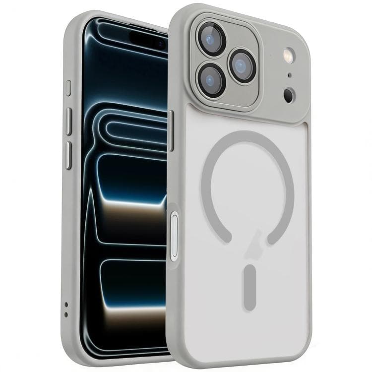 For iPhone 17 Pro Max XDcase Skin Feel Magnetic Frosted Phone Case with Lens Film(Grey) - Immagine 1