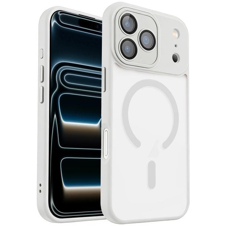 For iPhone 17 Pro Max XDcase Skin Feel Magnetic Frosted Phone Case with Lens Film(White) - Immagine 1