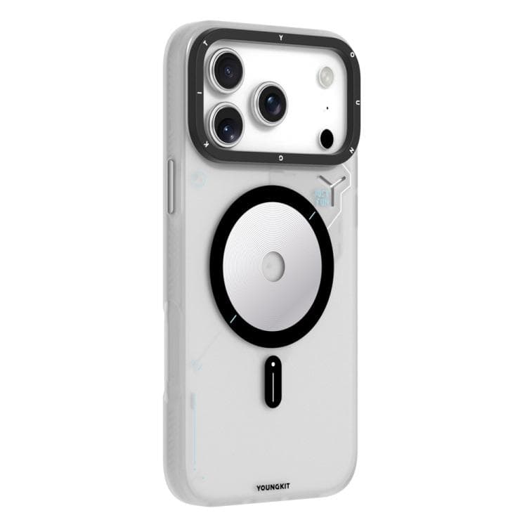 For iPhone 17 Pro Max YOUNGKIT Disc Design Series TPU PC Hybrid Magnetic Phone Case(DZCX002 Clear) - Immagine 1
