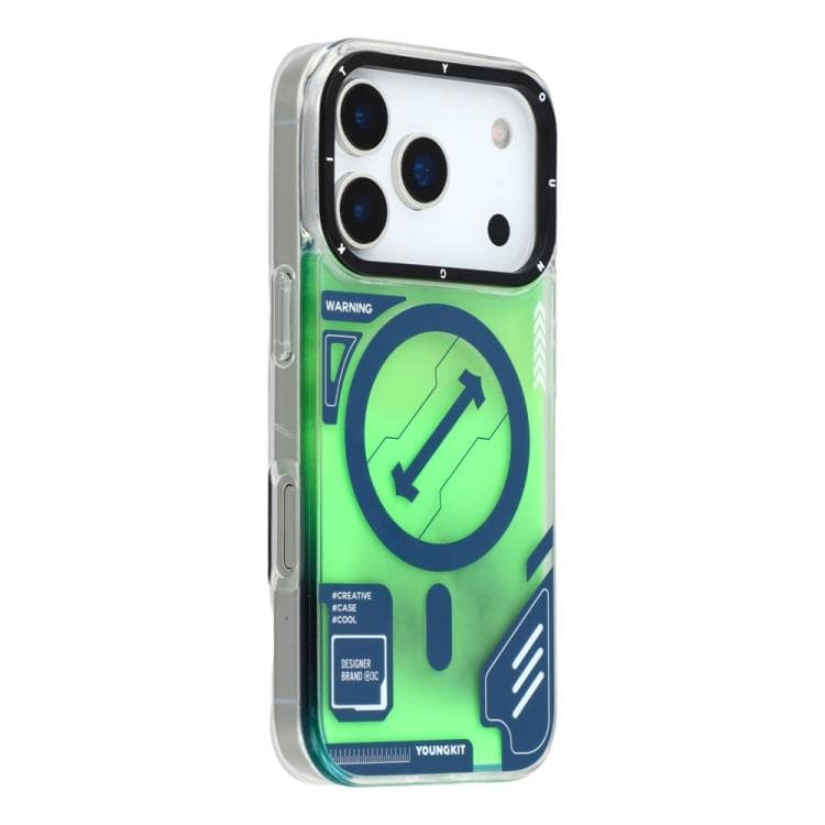 For iPhone 17 Pro Max YOUNGKIT Galaxy-Rainbow Series Magnetic Phone Case(YHHCCX003 Green) - Immagine 1