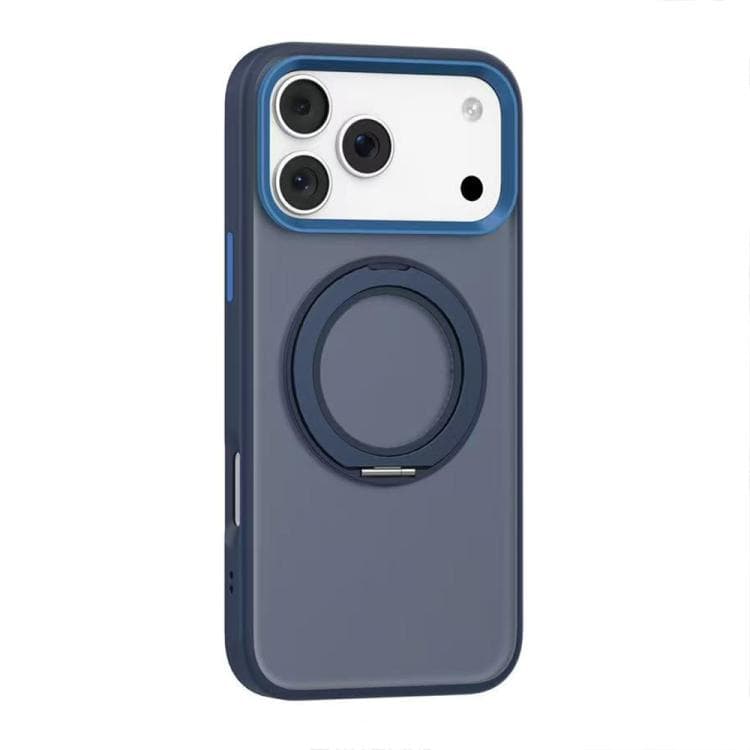 For iPhone 17 Pro Mutural Armor Series MagSafe Magnetic Holder Phone Case(Dark Blue) - Immagine 1