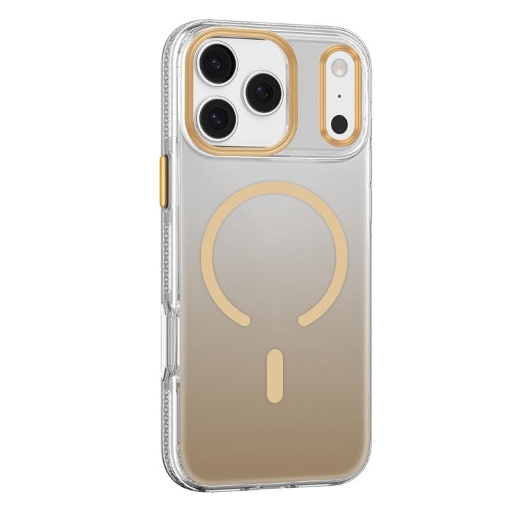 For iPhone 17 Pro Mutural Ice Series MagSafe Gradient Matte PC Hybrid TPU Phone Case(Gold) - Immagine 1