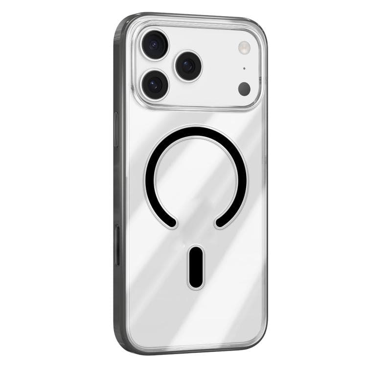 For iPhone 17 Pro Mutural Soft Mist Series MagSafe PC Hybrid TPU Phone Case(Black) - Immagine 1