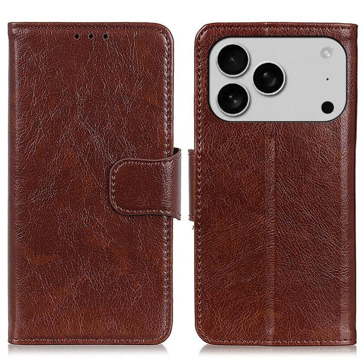 Custodia in pelle Nappa per iPhone 17 Pro (Marrone) - Immagine 1