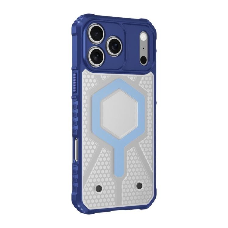 For iPhone 17 Pro Overcome Gen 4th UAD Series PC TPU Magnetic Phone Case(Blue) - Immagine 1