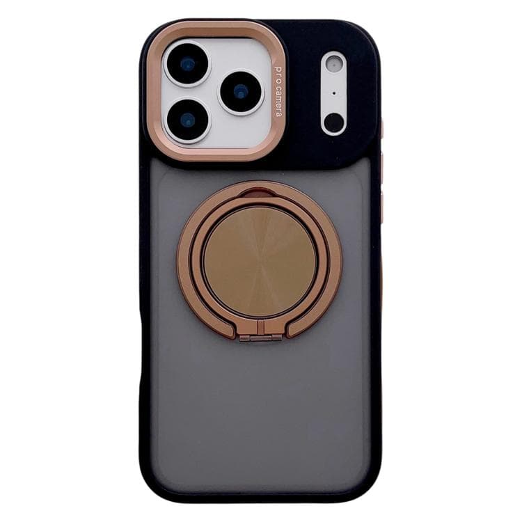 For iPhone 17 Pro Skin Feel Frosted 360 Degree Rotation Magnetic Holder MagSafe Phone Case(Desert Gold) - Immagine 1