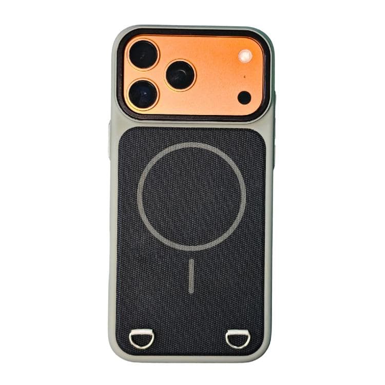For iPhone 17 Pro Skin Feel PC + Technology Cloth Magnetic Phone Case(Gray Black) - Immagine 1