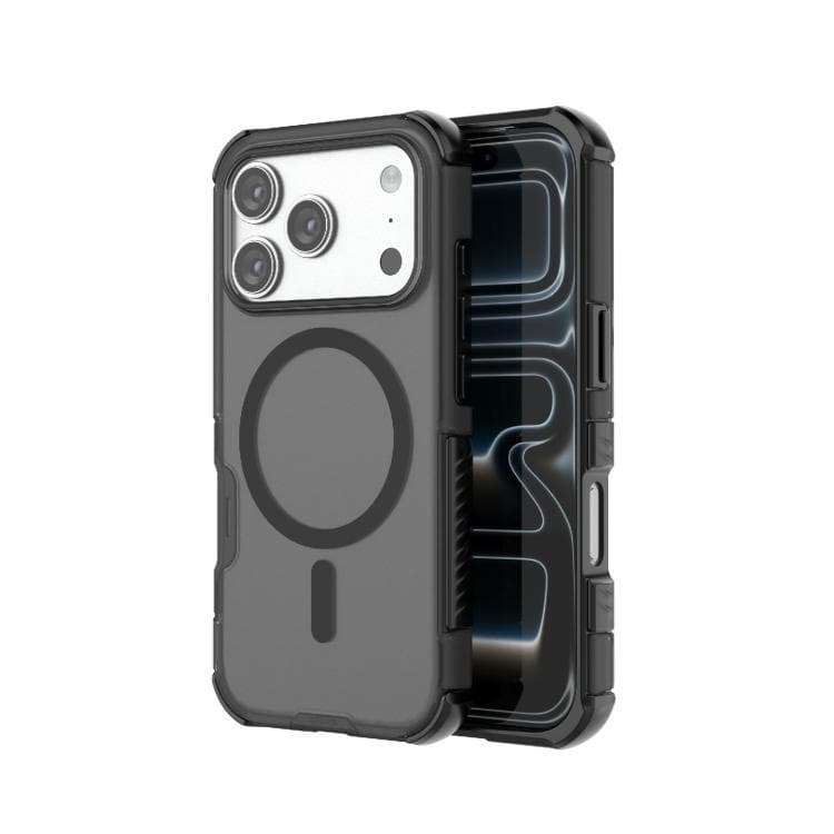 For iPhone 17 Pro Skin-friendly Magnetic PC + TPU Hybrid Shockproof Phone Case(Black) - Immagine 1