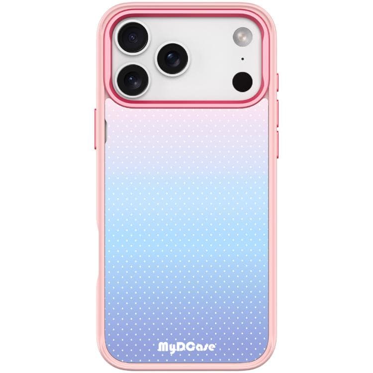 For iPhone 17 Pro Sky Blue Dots Pattern Magnetic Phone Case(Pink) - Immagine 1