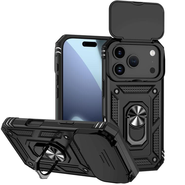 For iPhone 17 Pro Sliding Camshield Holder Phone Case(Black) - Immagine 1