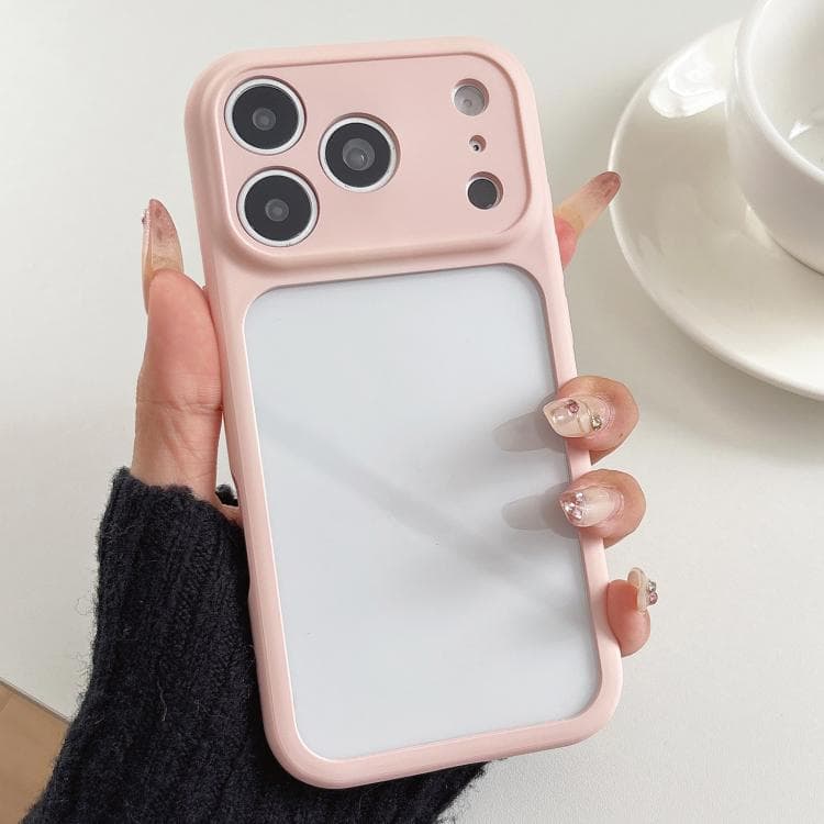 For iPhone 17 Pro Soft Color Spray Paint Acrylic TPU Phone Case(Pink) - Immagine 1