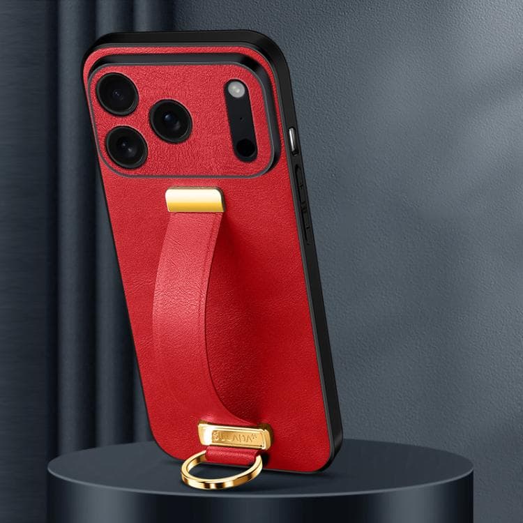 For iPhone 17 Pro SULADA Tide Cool Series PC Hybrid Leather Texture Skin Feel Phone Case(Red) - Immagine 1