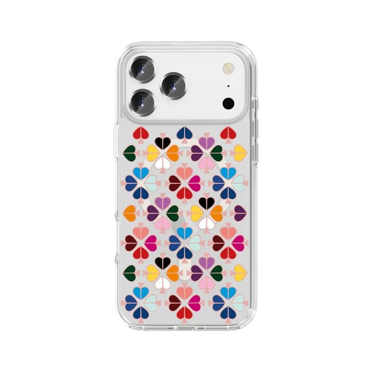 Custodia magnetica trasparente con motivo a cuore rosso per iPhone 17 Pro (Trasparente) - Immagine 1