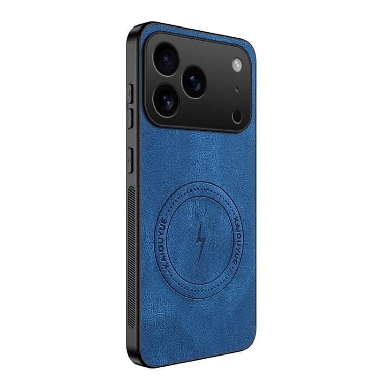 For iPhone 17 Pro WANLONFENG SD Series Nappa Texture Magnetic Phone Case(Blue) - Immagine 1