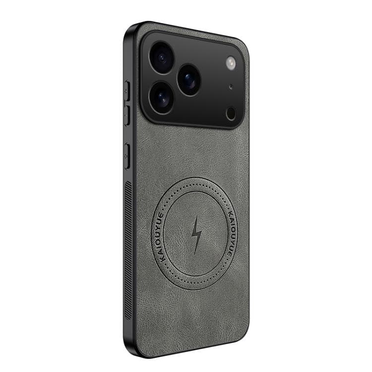 For iPhone 17 Pro WANLONFENG SD Series Nappa Texture Magnetic Phone Case(Grey) - Immagine 1