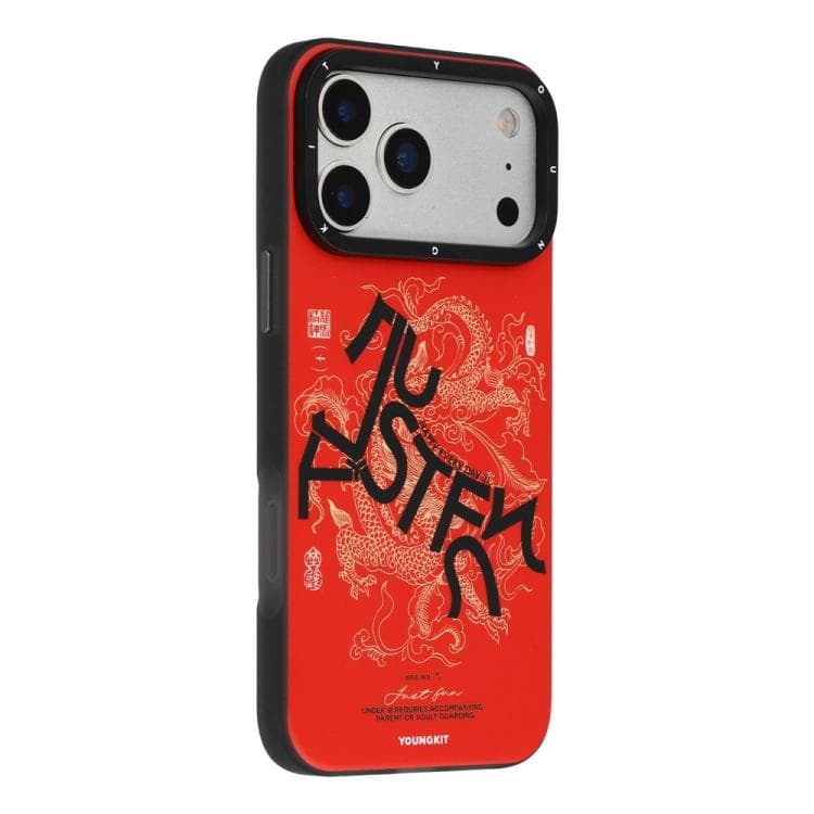 For iPhone 17 Pro YOUNGKIT Loong Horse Spirit Series Magnetic TPU PC Hybrid Phone Case(Red) - Immagine 1