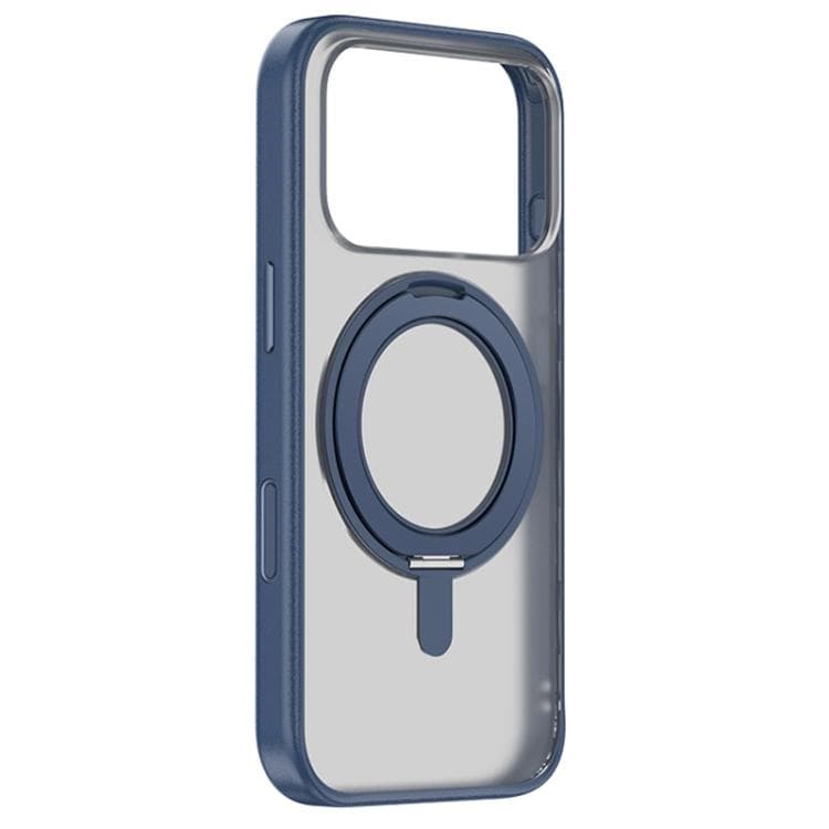 For iPhone 17 Pro ZGA Feitian 360 Rotation Holder Magsafe PC Hybrid TPU Phone Case(Blue) - Immagine 1