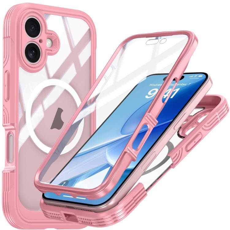 For iPhone 17 RedPepper Tempered Glass MagSafe Phone Case(Pink) - Immagine 1