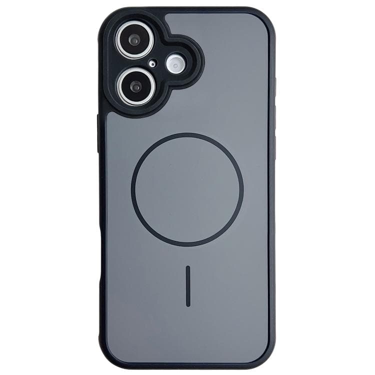 For iPhone 17 Skin Feel Color Blocking Cooling Magnetic Phone Case(Black) - Immagine 1