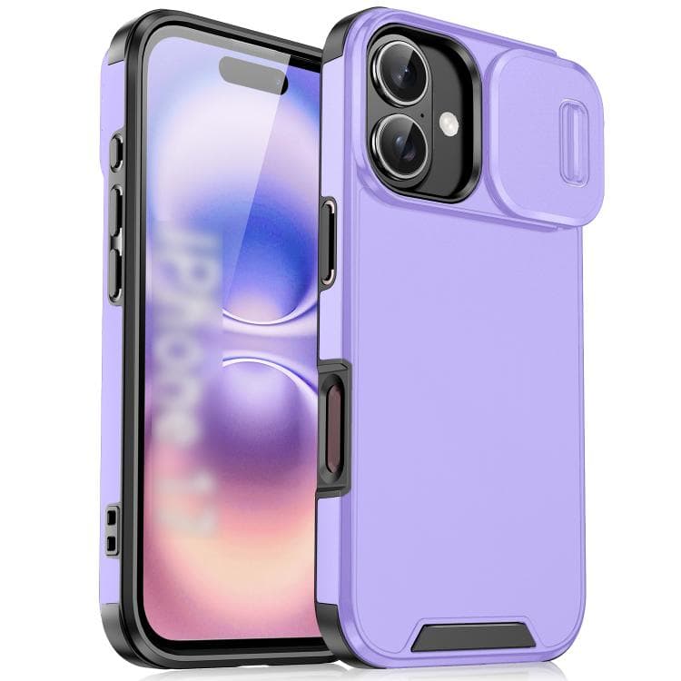 For iPhone 17 Sliding Camshield TPU + PC Phone Case(Purple) - Immagine 1