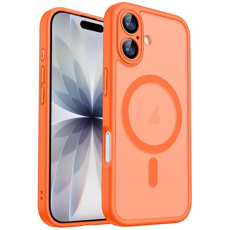 For iPhone 17 XDcase Skin Feel Magnetic Frosted Phone Case with Lens Film(Orange) - Immagine 1