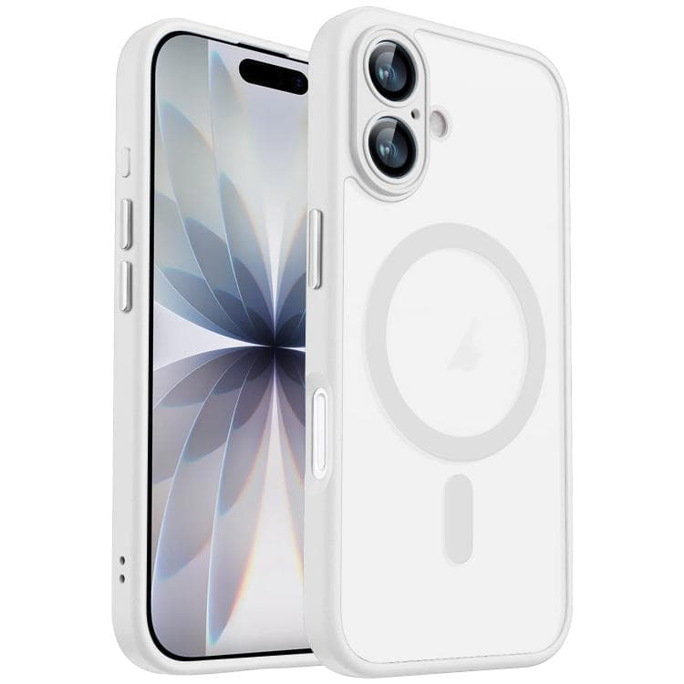 For iPhone 17 XDcase Skin Feel Magnetic Frosted Phone Case with Lens Film(White) - Immagine 1