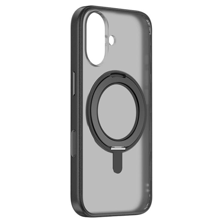 For iPhone 17 ZGA Feitian 360 Rotation Holder Magsafe PC Hybrid TPU Phone Case(Black) - Immagine 1