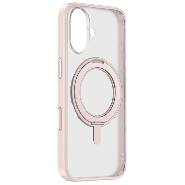For iPhone 17 ZGA Feitian 360 Rotation Holder Magsafe PC Hybrid TPU Phone Case(Pink) - Immagine 1