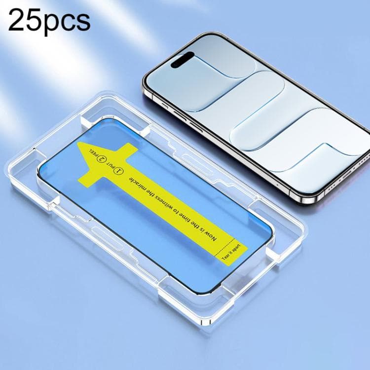 For iPhone Air 25pcs HD Fast Attach Dust-proof Anti-static Tempered Glass Film - Immagine 1