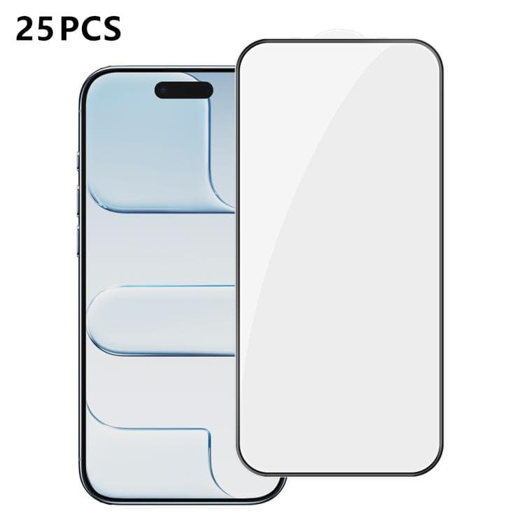 For iPhone Air 25pcs High-Aluminum Full-Coverage Anti-Fingerprint Screen-Printed HD Tempered Glass Film - Immagine 1