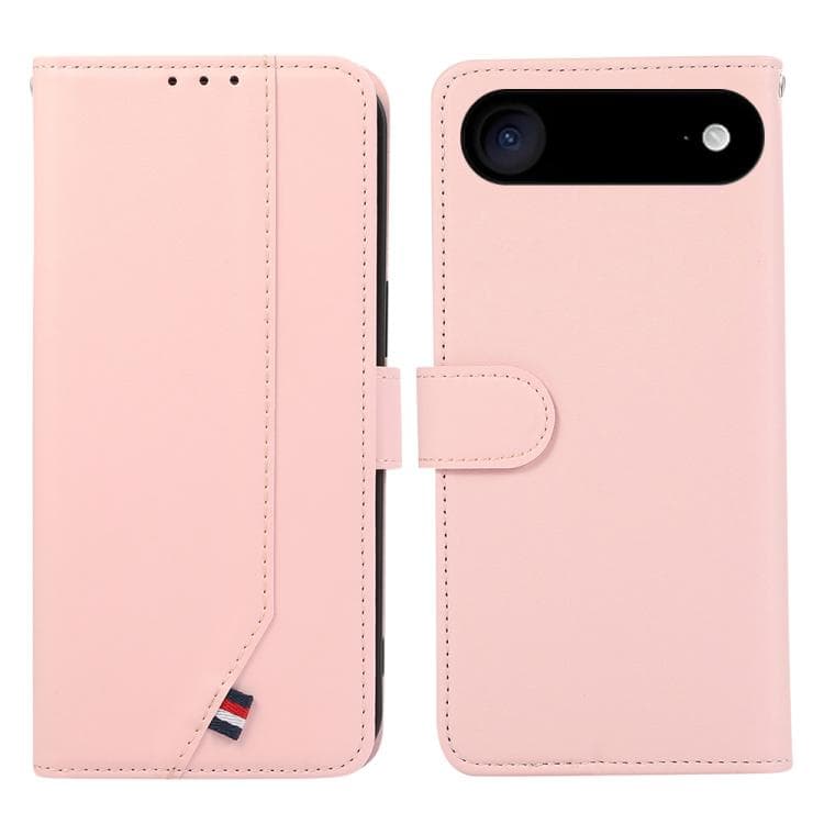 For iPhone Air ABEEL Delicate Texture Splicing RFID Leather Phone Case(Pink) - Immagine 1